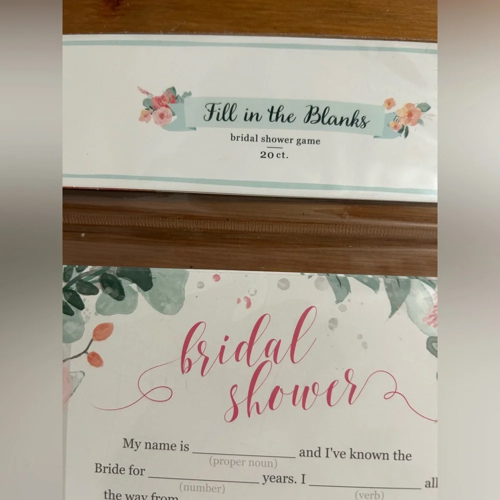 Bridal Shower card set and love banner